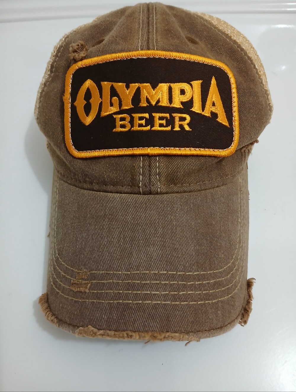 Olympia Beer Brown Washed Baseball Cap